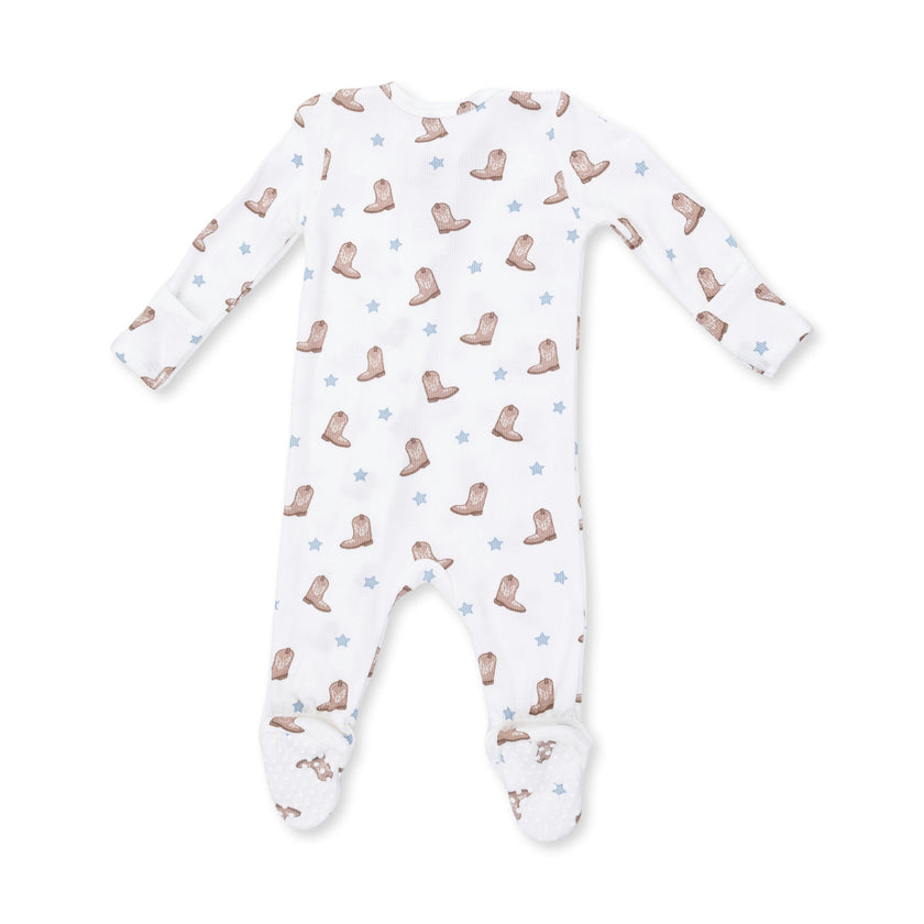 Mini Cowboy Boots - 2 Way Zipper Footie
