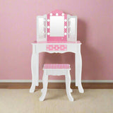 Fantasy Fields Gisele Polka Dot Kids Vanity Table & Stool