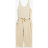 Women's 2-Buttoned Neck Tie-Waist Jumpsuit