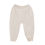 Beige Cotton Knit Hoodie Set