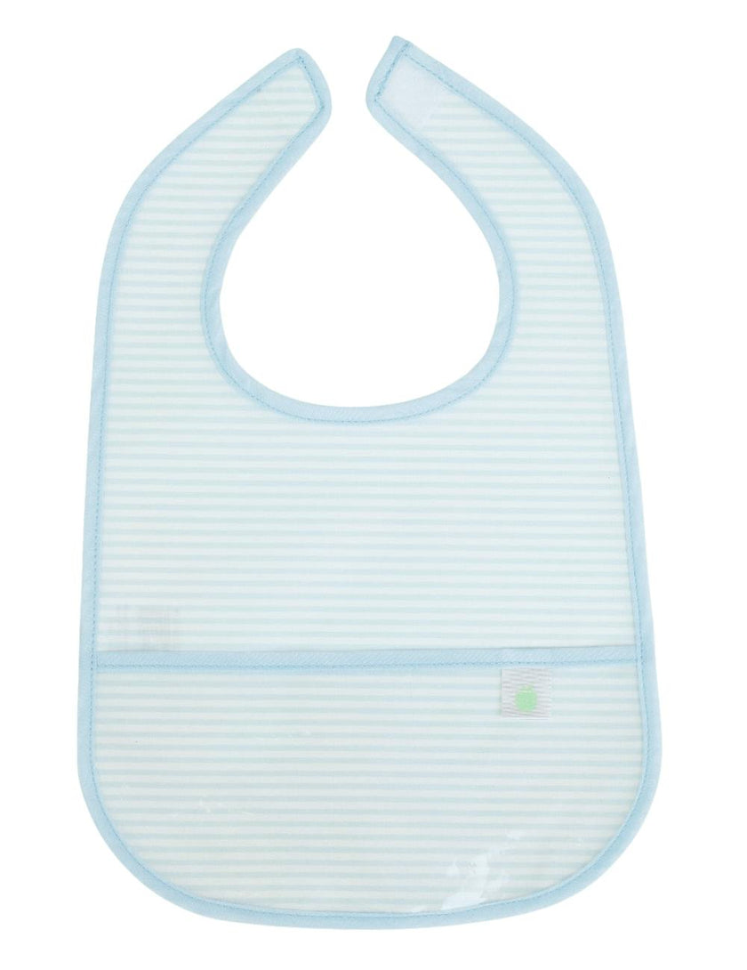 The Wipe It Bib in Light Blue Stripe
