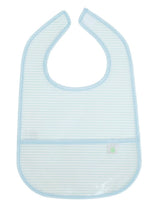 The Wipe It Bib in Light Blue Stripe