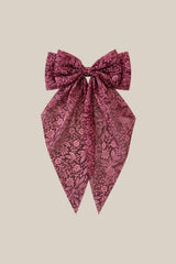 Hair Bows in Garnet Merry Ditsy