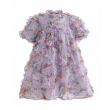 Lavender Garden Ruffle Occasion Dress