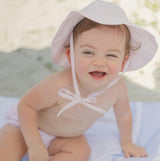 baby pink stripe sun hat