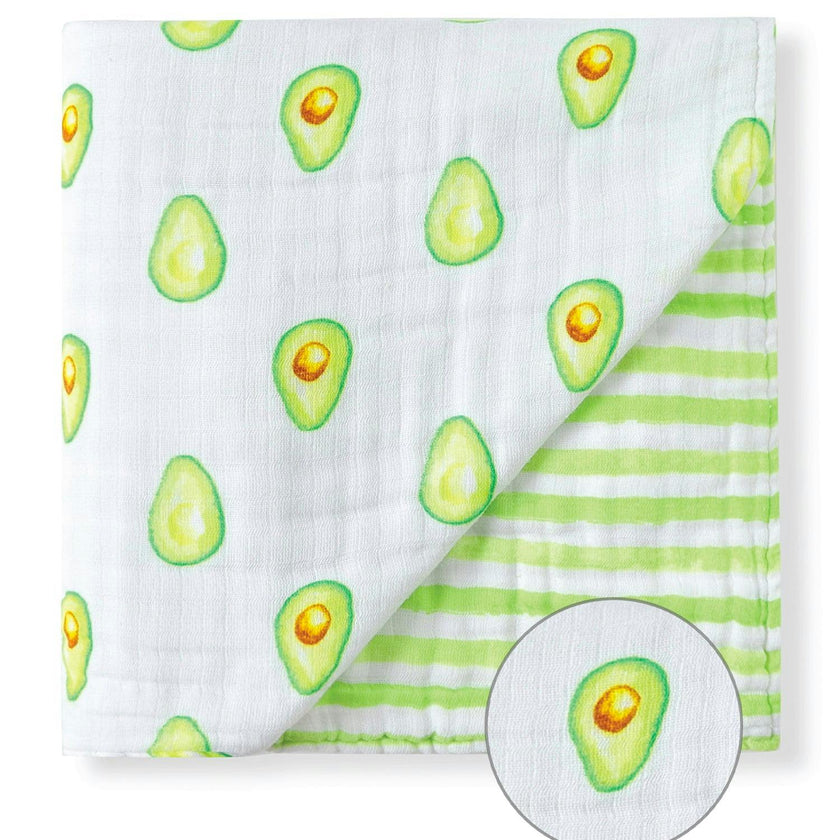 Organic Muslin Four-Layer Reversible Snug Blanket