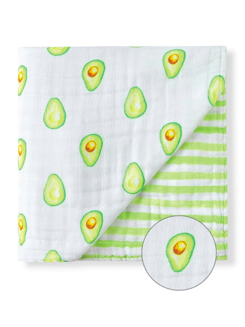 Organic Muslin Four-Layer Reversible Snug Blanket