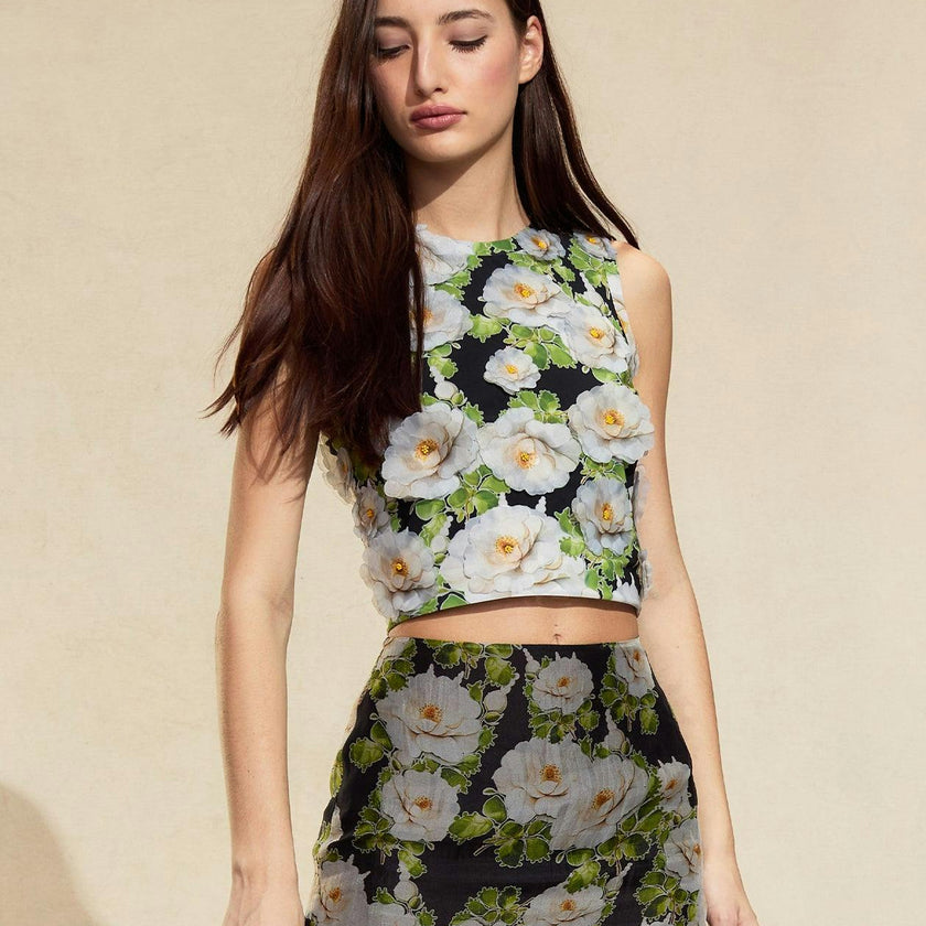 Cornelia Flower Appliques Top
