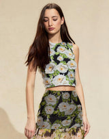 Cornelia Flower Appliques Top