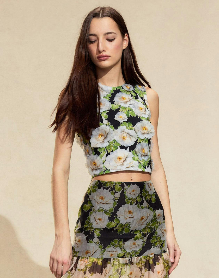 Cornelia Flower Appliques Top