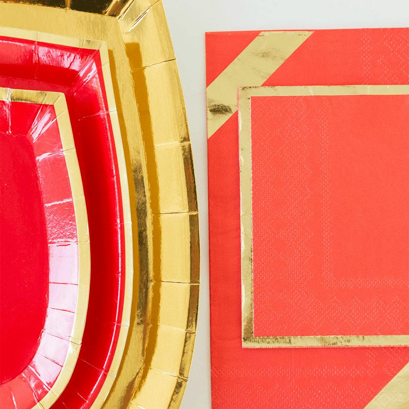 Posh Ruby Kiss Guest Napkins