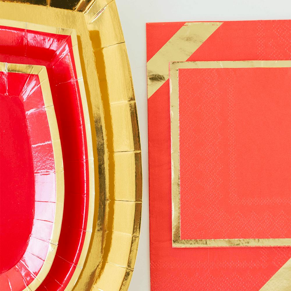Posh Ruby Kiss Guest Napkins