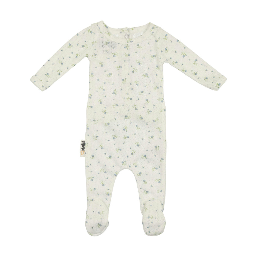 Eyelet Floral Footie