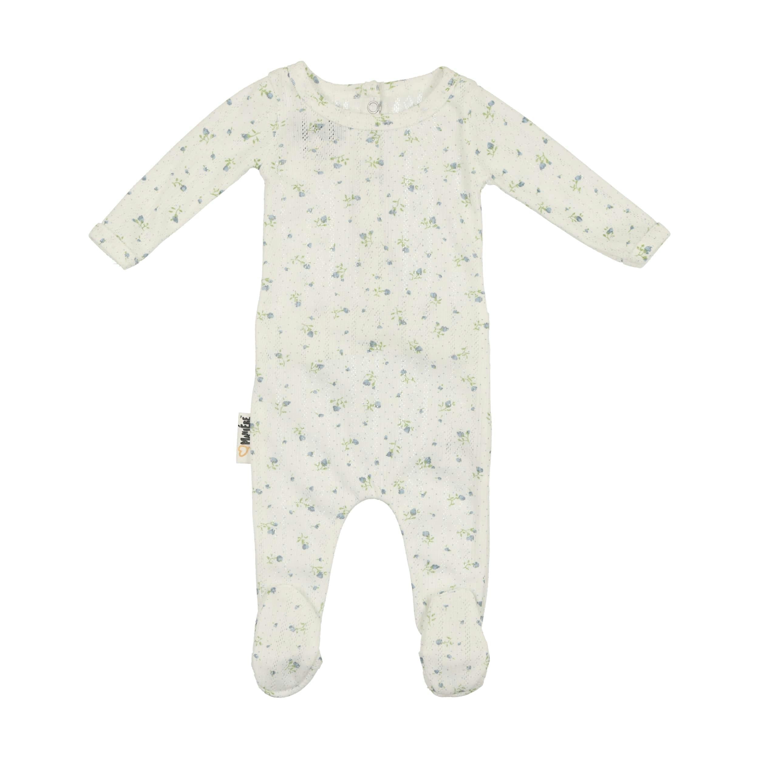 Eyelet Floral Footie