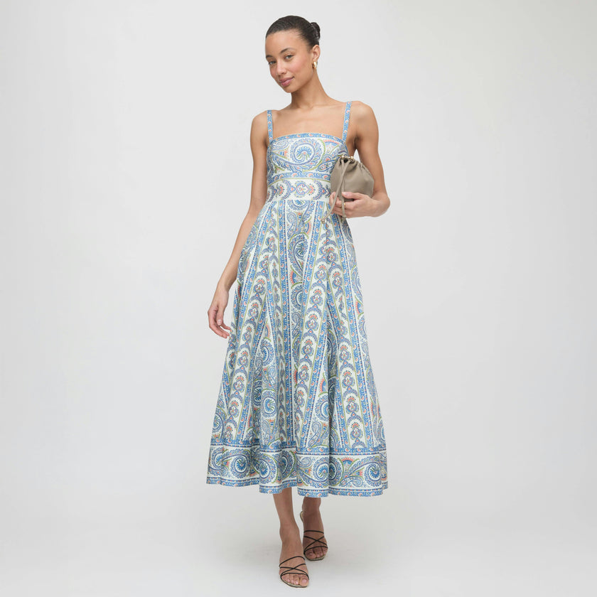 The Margot Dress - Blue Corsica Paisley