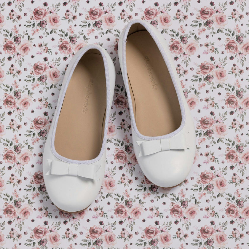 Camille Ballet Flat | White Leather