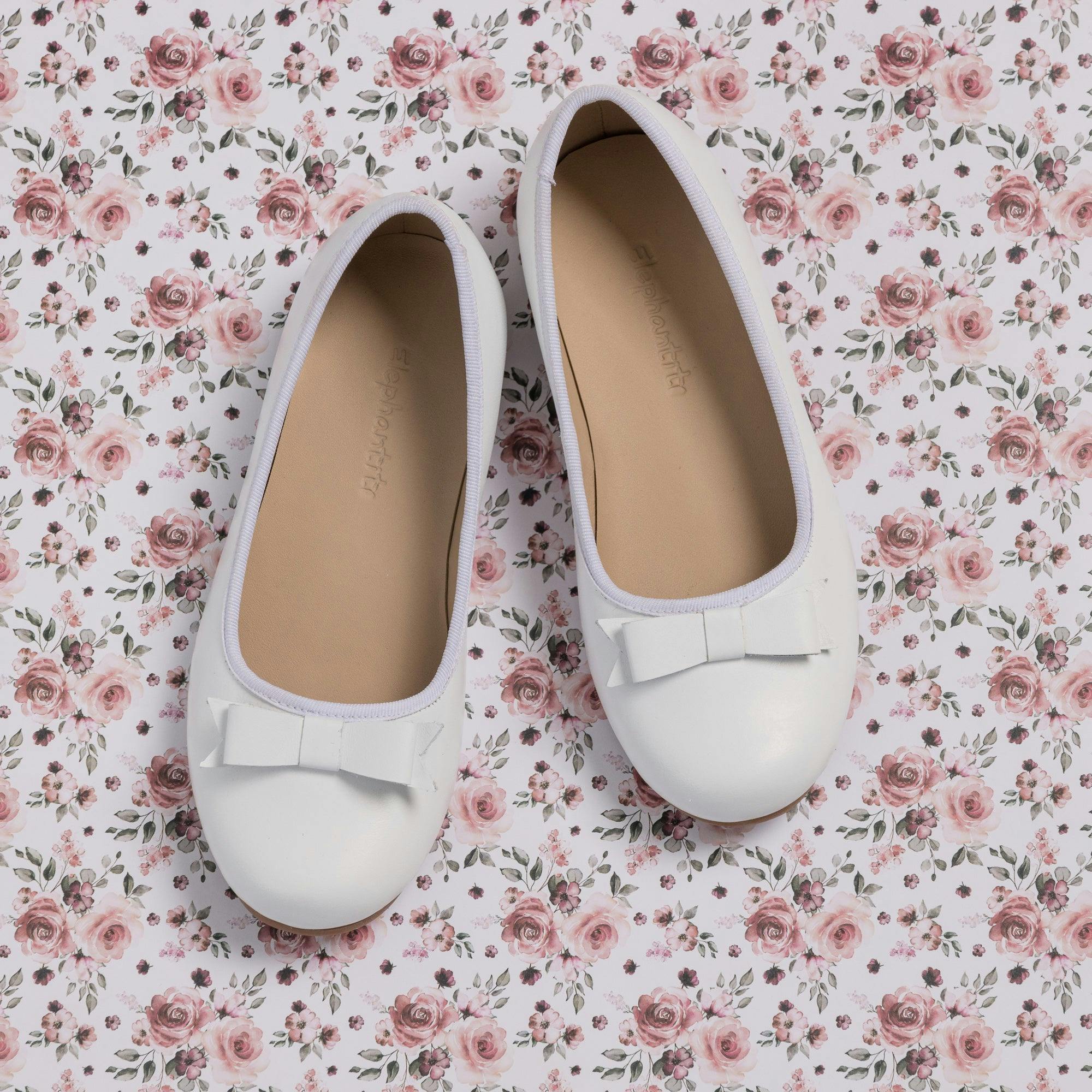 Camille Ballet Flat | White Leather