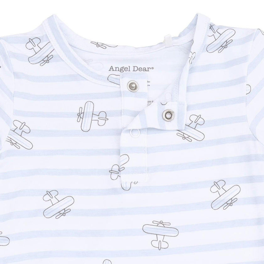 Airplane Stripe - Henley Bodysuit