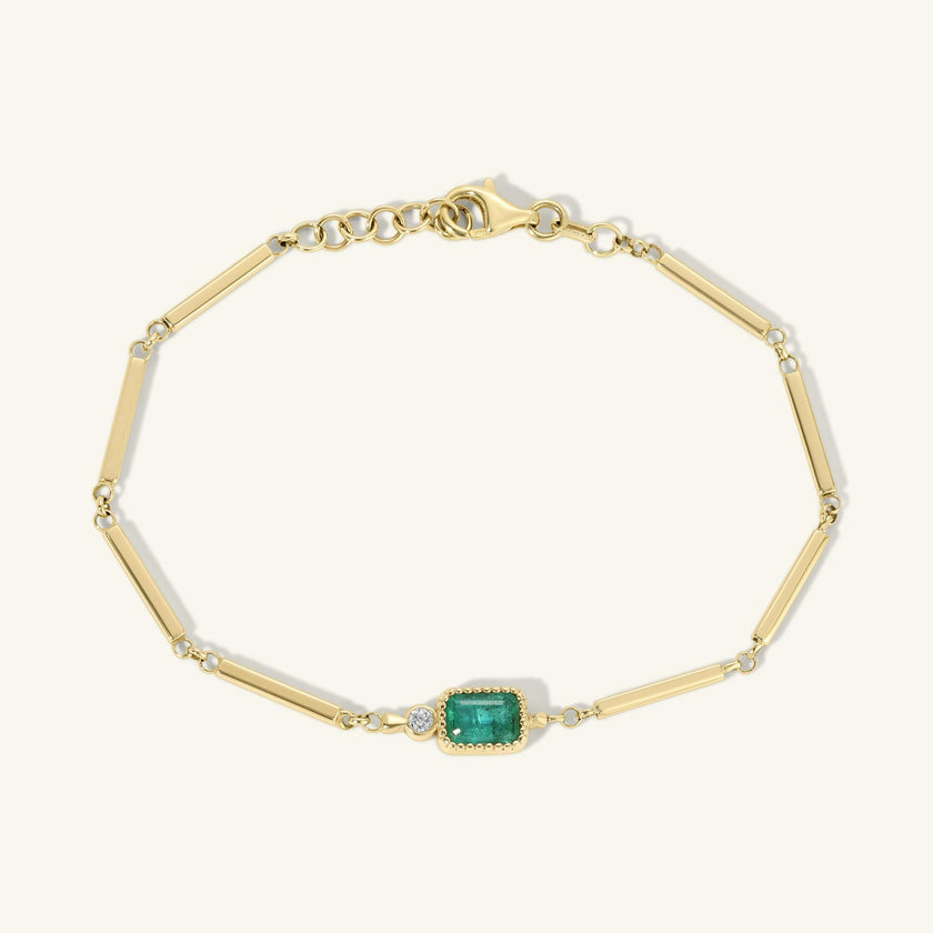 Eva Emerald Cut Station Bracelet