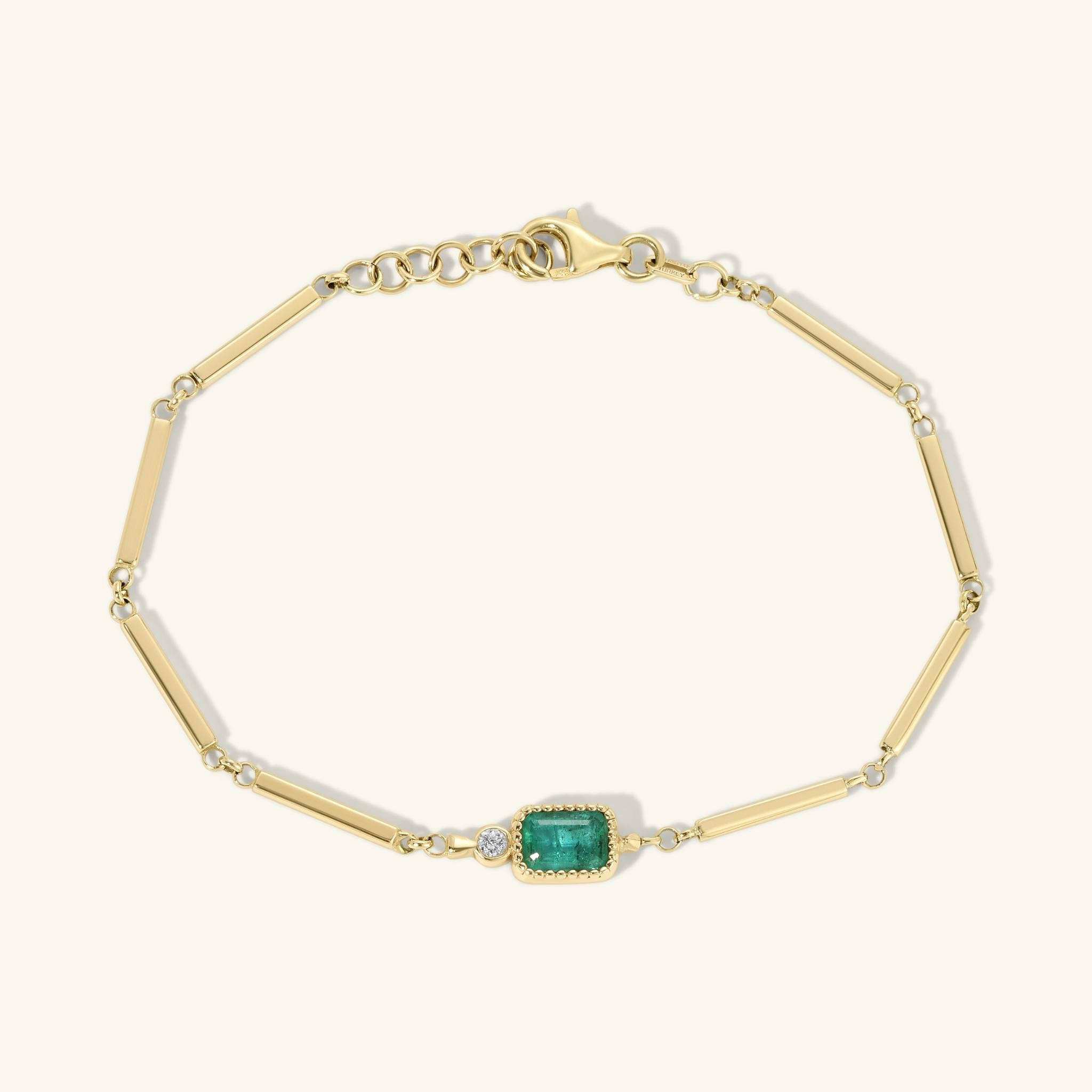 Eva Emerald Cut Station Bracelet