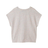 Girls Graphic Tee w. Embroidery & Glitter | White Cassette