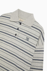 Ona Woman Polo Black Iris Stripe