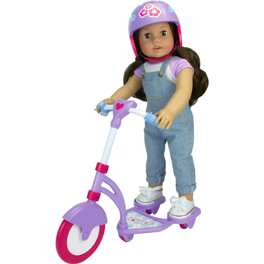 18" Doll Mini Scooter & Helmet Set