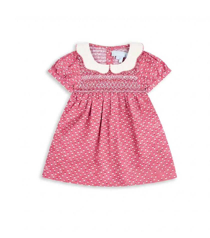 The Tiny Mina Nap Dress -  Poppy Half Drop Rose