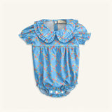 Ruffle Trim Baby Bubble in Watercolor Floral
