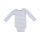 Vintage Stripe Blue - Long Sleeve Bodysuit