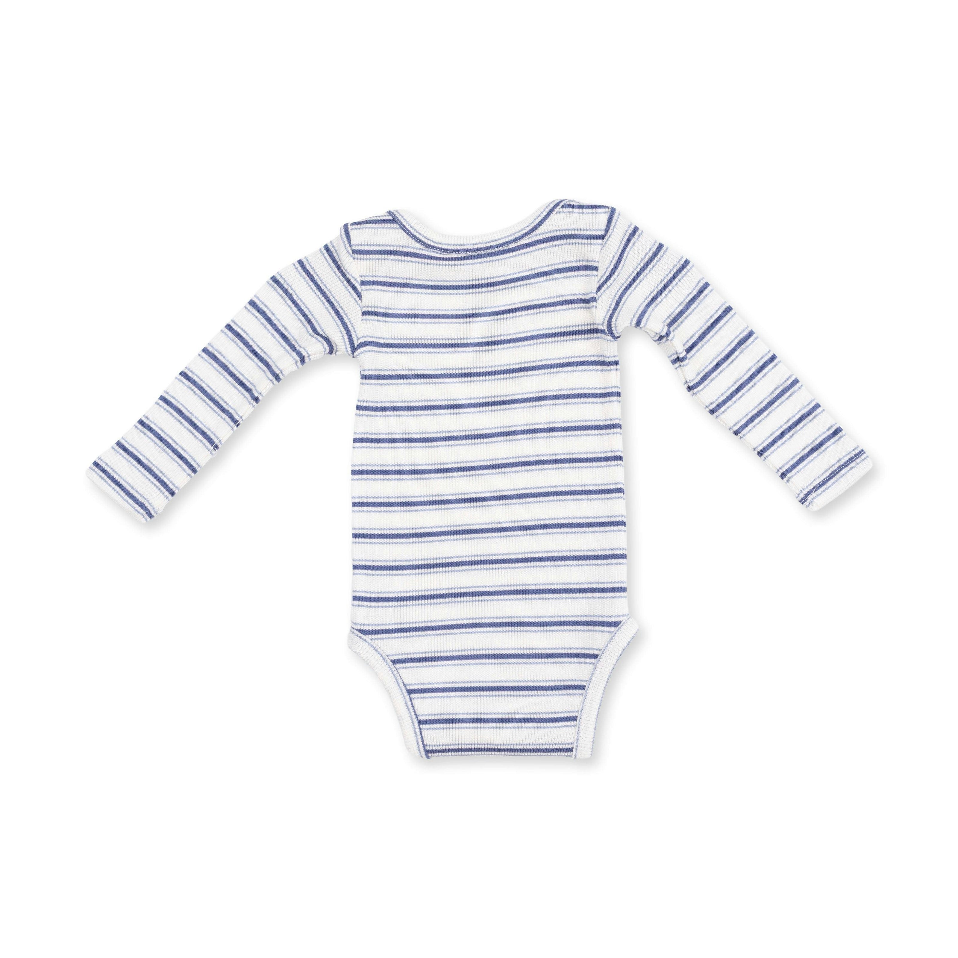 Vintage Stripe Blue - Long Sleeve Bodysuit