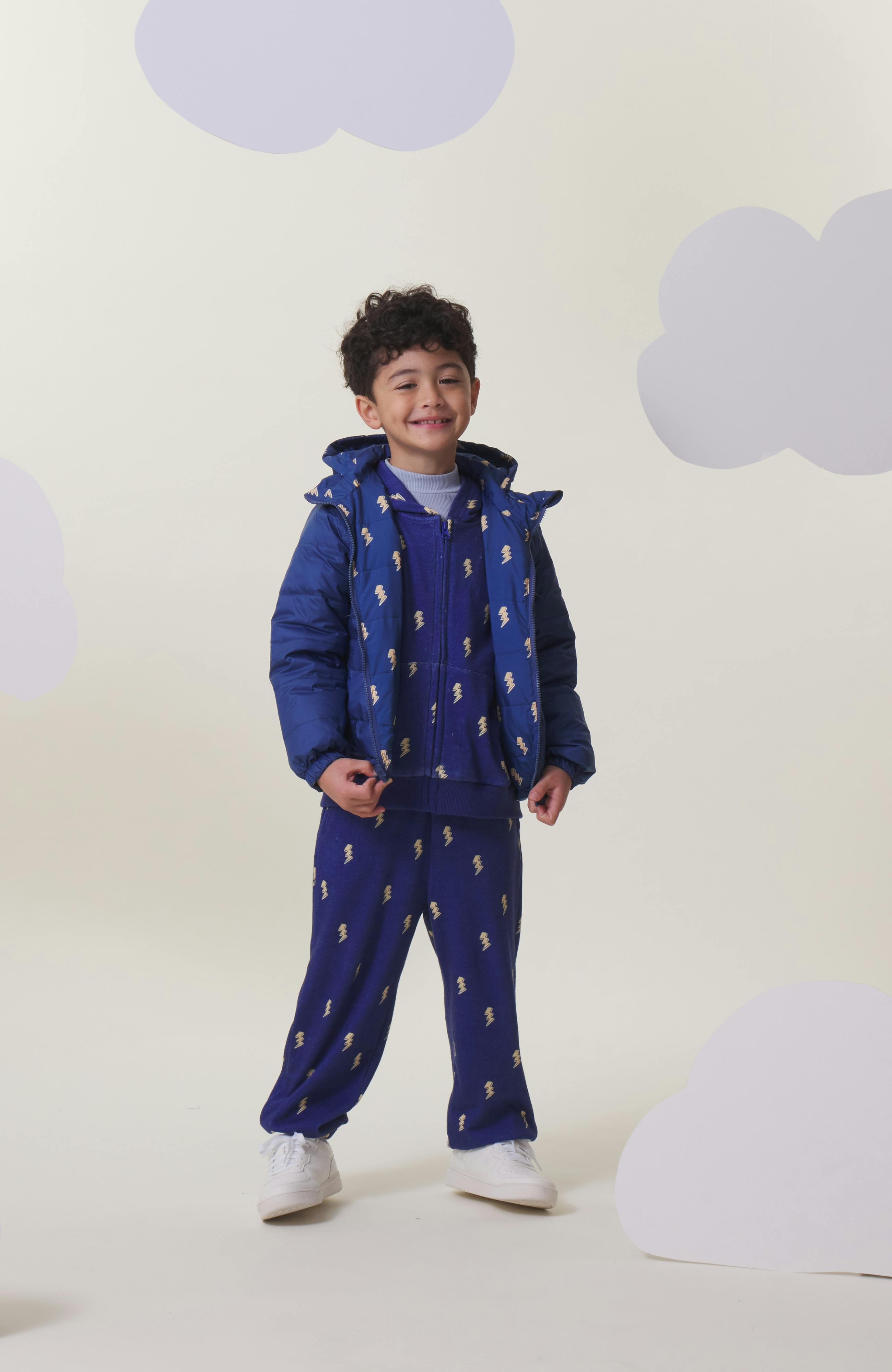Blake Hooded Reversible Lightweight Down Puffer Jacket, Navy Lightning