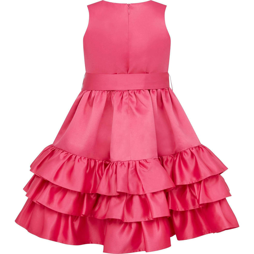 Arabella Frill Satin Party Dress