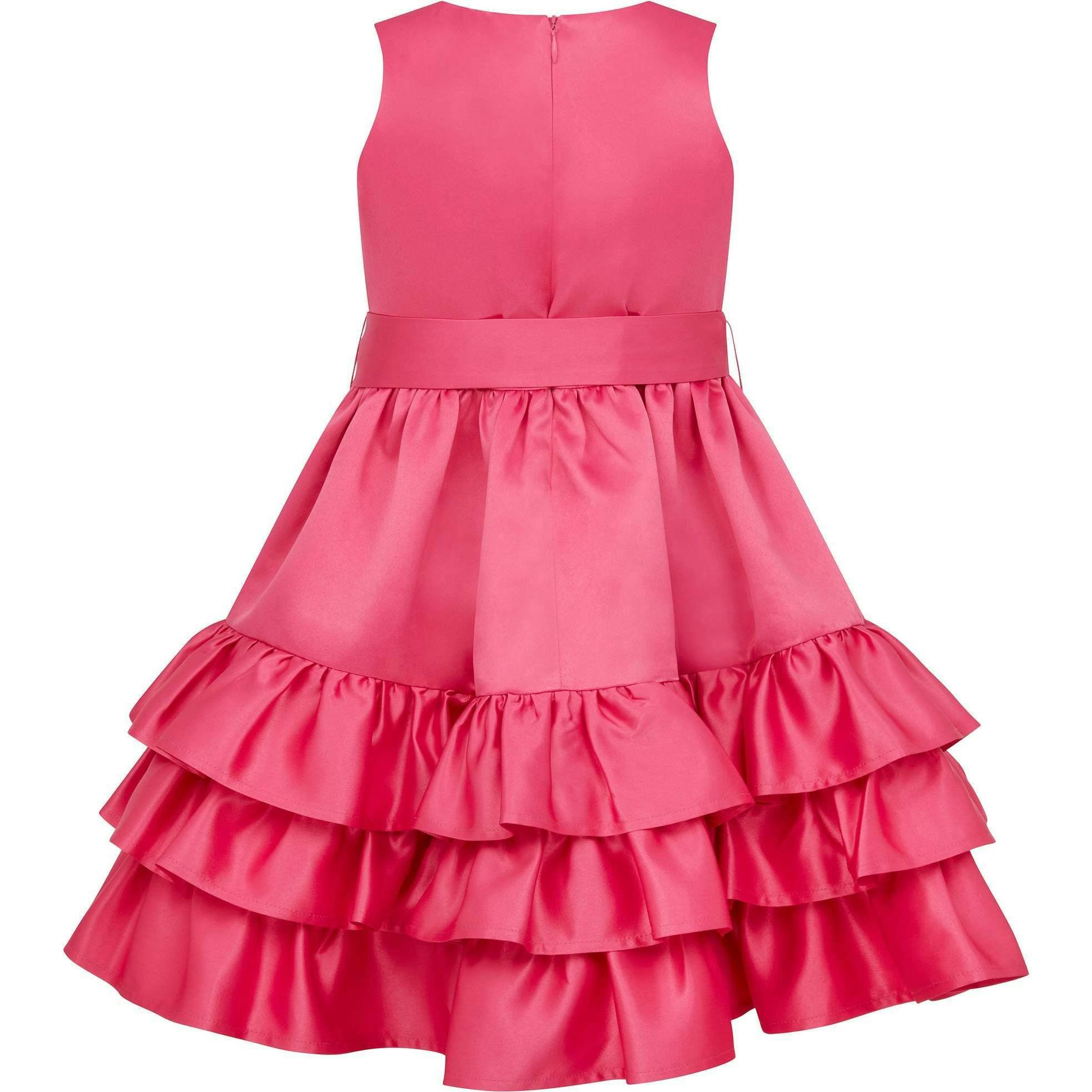Arabella Frill Satin Party Dress