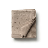 Transfer Flower Knit Baby Blanket