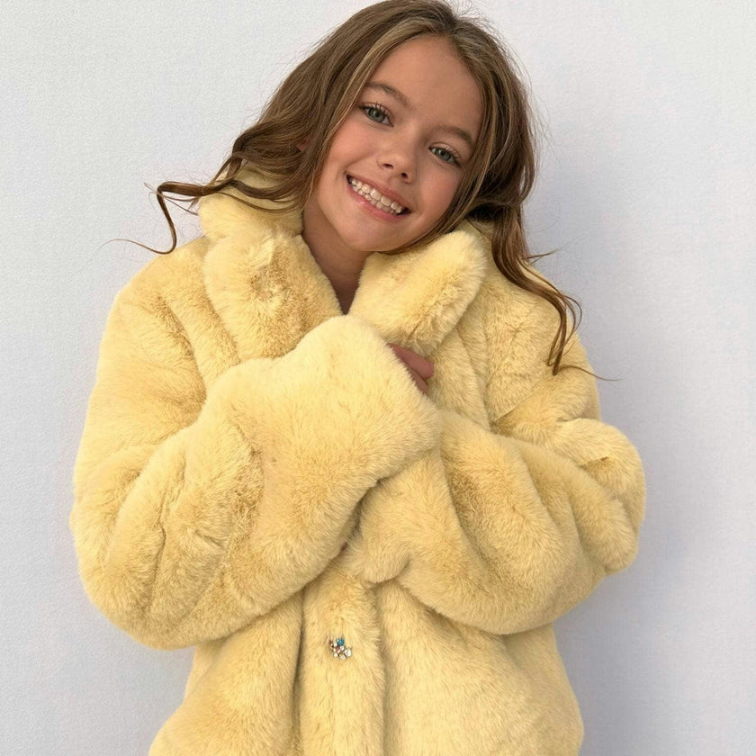 Little Miss Sunshine Faux Fur Jacket