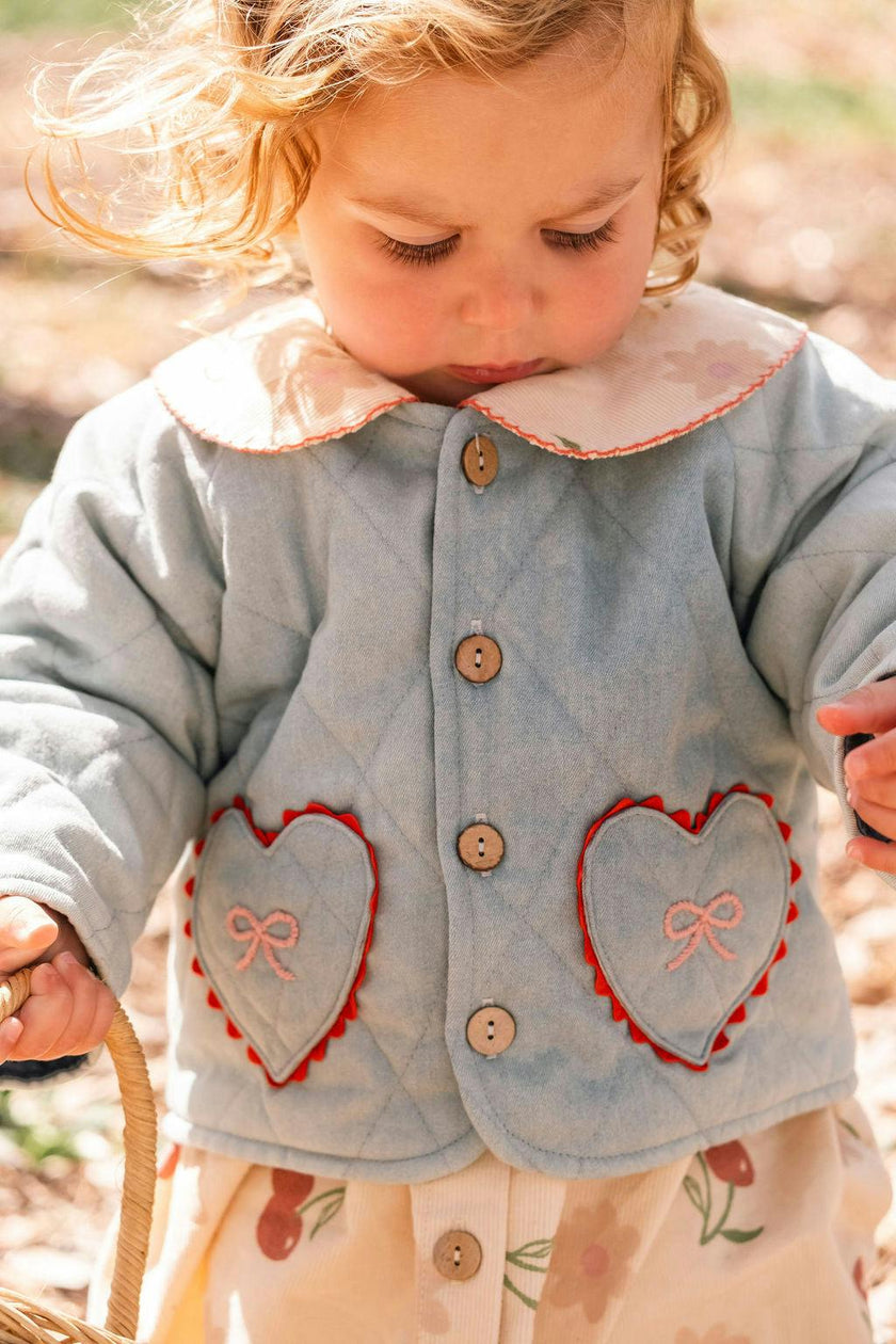 Quilted Jacket in Denim Darling
