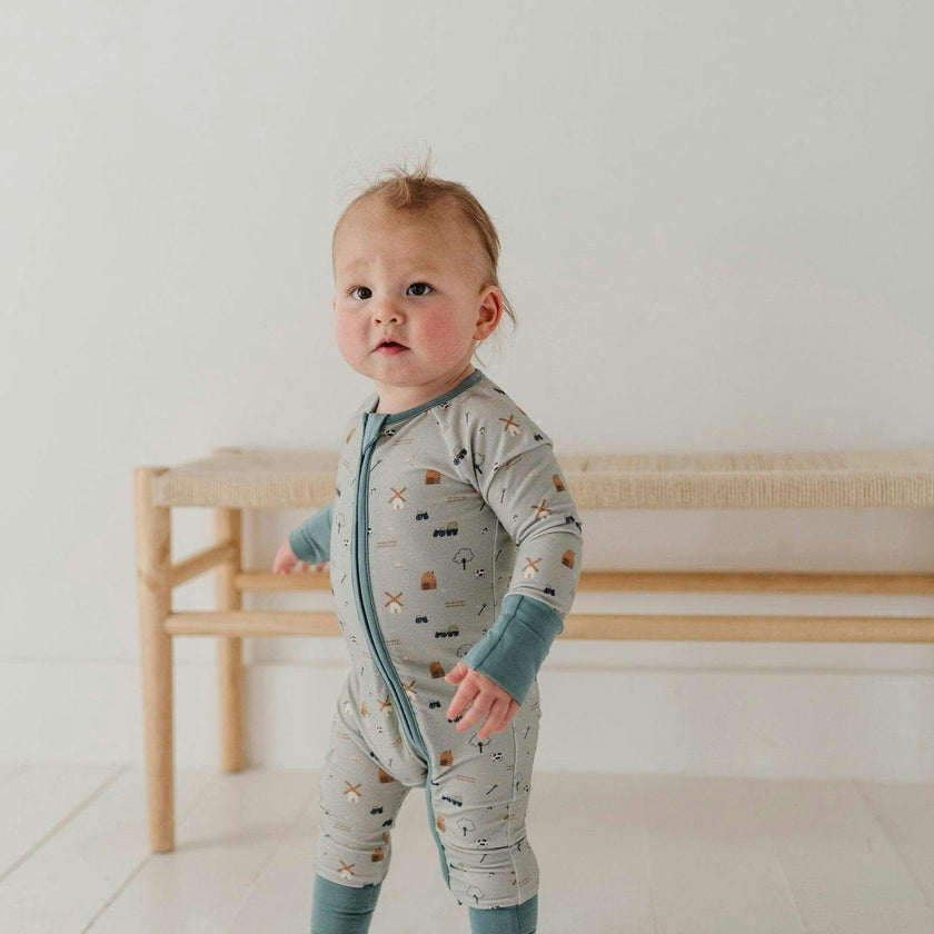 Long Sleeve Zip Romper