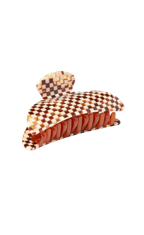 Midi Heirloom Claw in Tortoise Checker