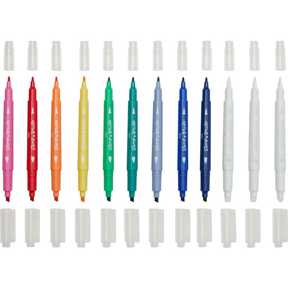 Stamp-A-Doodle Double-Ended Markers - Set of 12