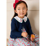 Emilia Floral Embroidered Collar Sleeveless Dress in Red (12mths- 10yrs)