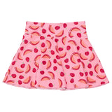 Broad Waist Band Pleated Short Swim Skirt