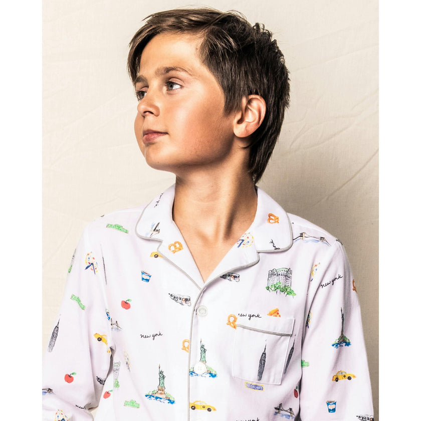 Kid's Twill Pajama Set in New York! New York!