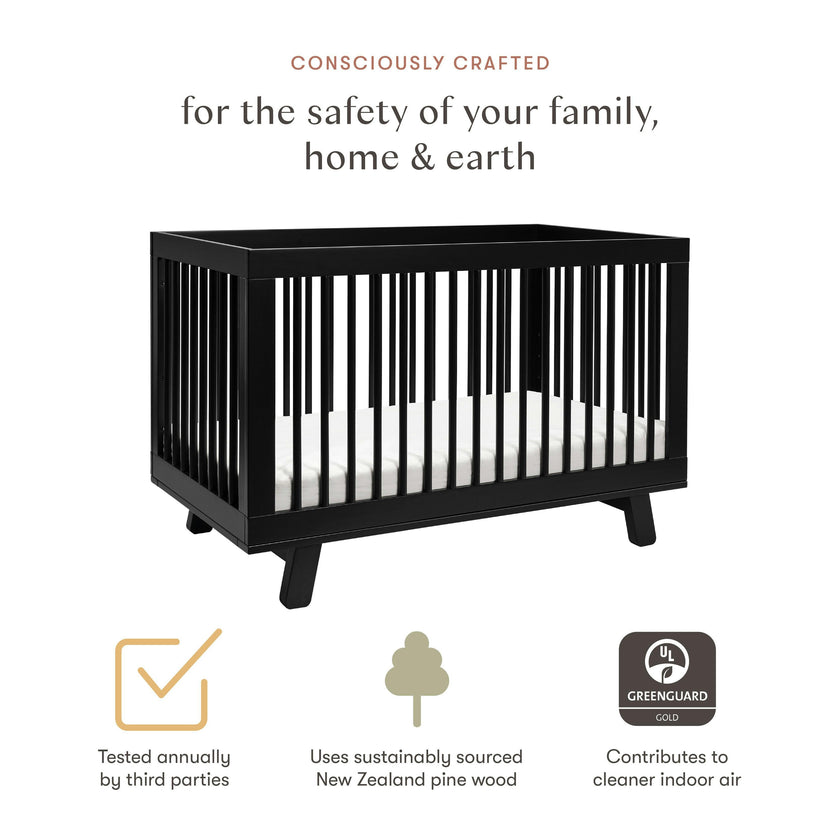 Babyletto Hudson 3-in-1 Convertible Crib with Toddler Bed Conversion Kit