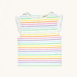 Eyelet Lace Tank in Rainbow Heart Stripe