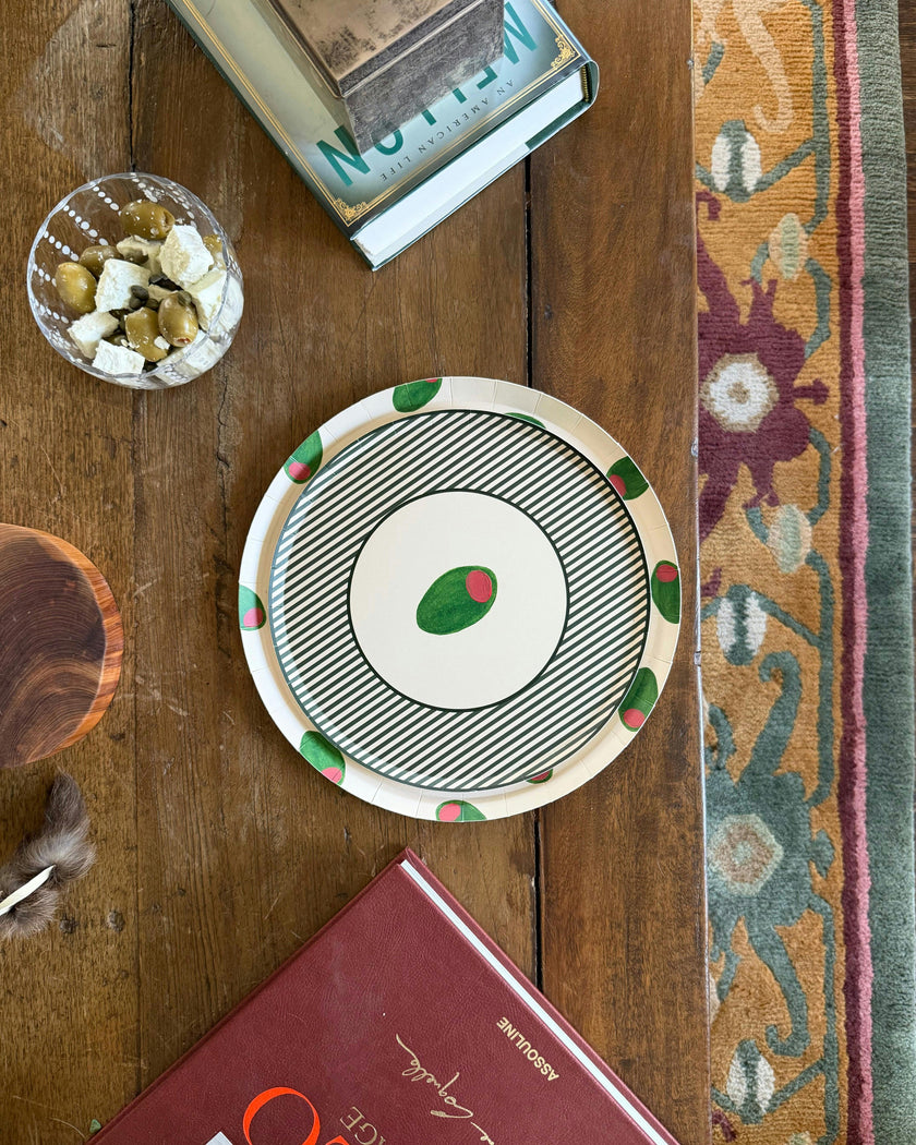 Nightcap Appetizer Plate Set - Green Olive