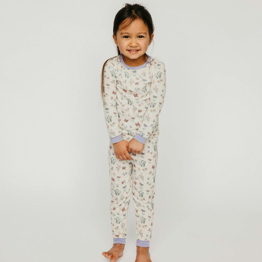 2pc Long Sleeve Pajama Set - Minnie Mouse's Bowquet