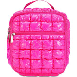 Hot Pink Shiny Puffer Lunch Tote