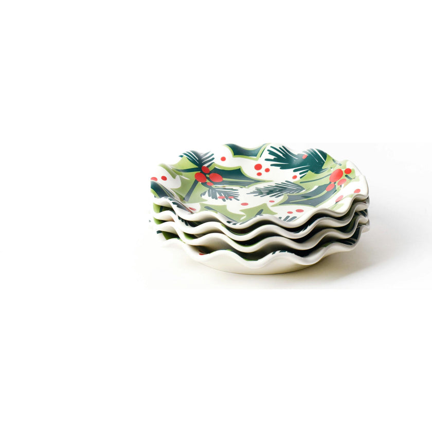 Holly Ruffle Salad Plate