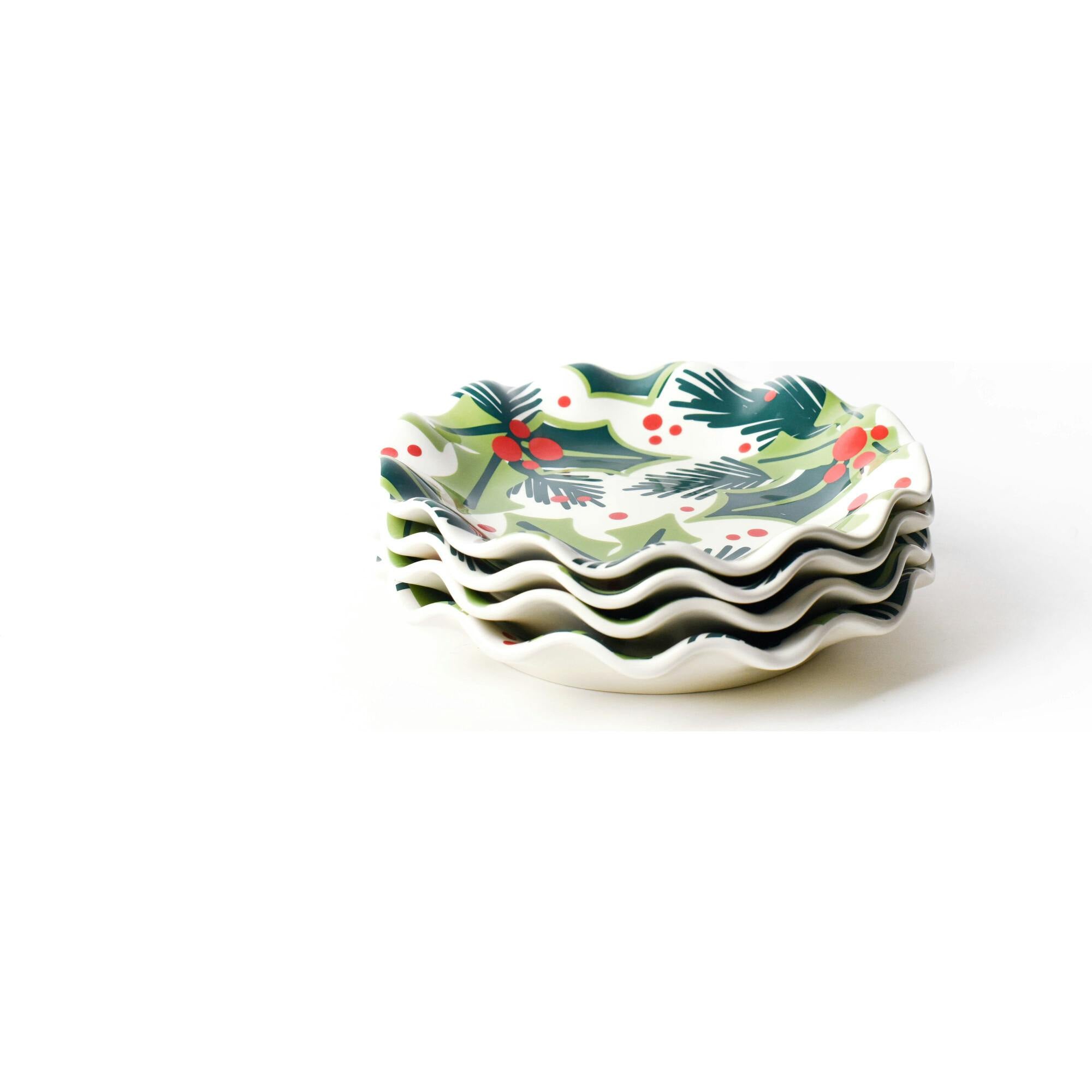 Holly Ruffle Salad Plate